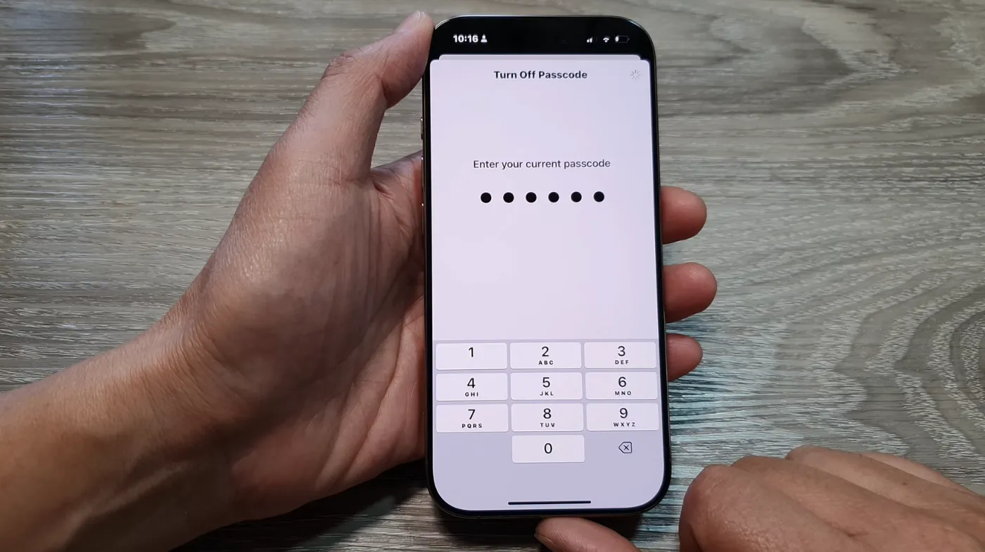 Enter Iphone Passcode